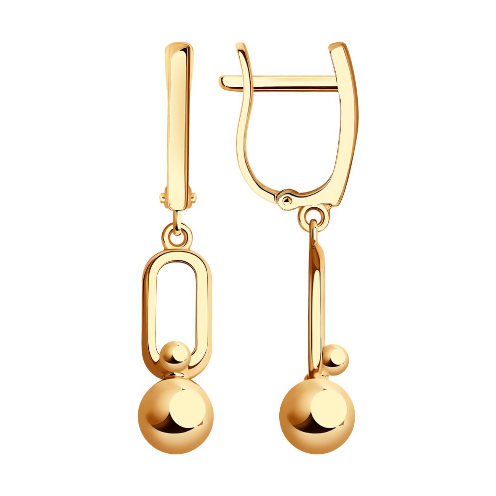 

Серьги из красного золота без вставки SOKOLOV 029592, 029592