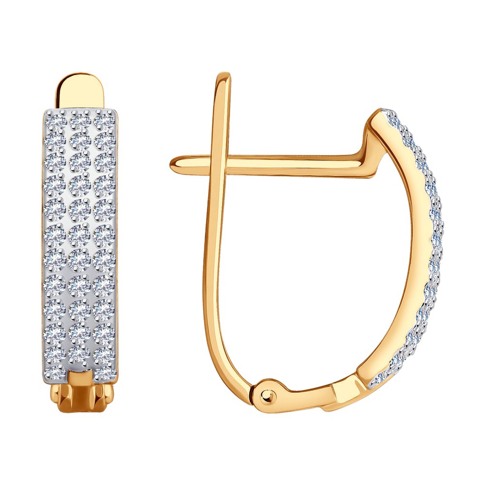 

Серьги из красного золота SOKOLOV 029576, фианит, 029576