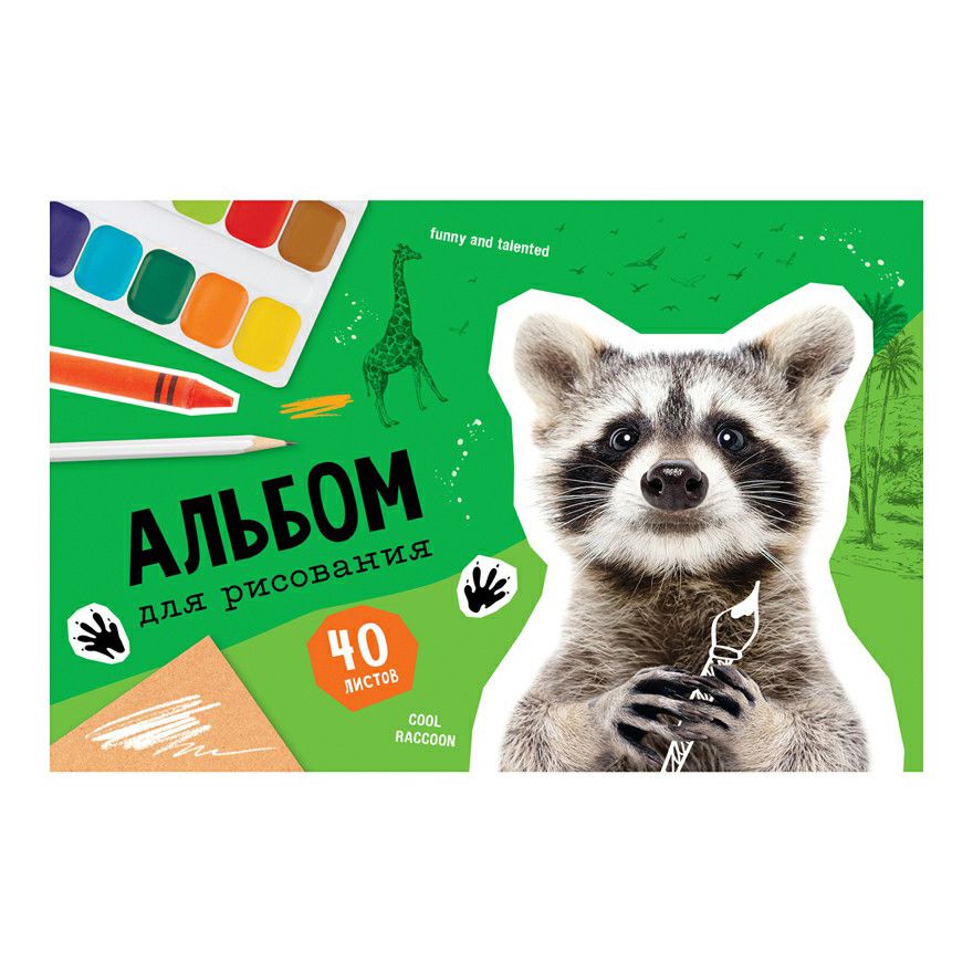 

Альбом для рисования ArtSpace Животные. Cool raccoon А4 40 листов
