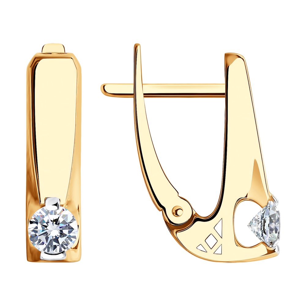 

Серьги из красного золота SOKOLOV 029356, фианит, 029356