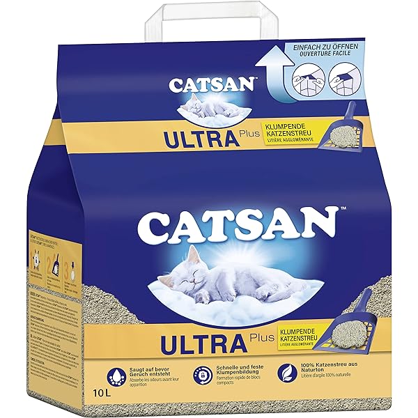 Наполнитель для кошачьего туалета Catsan Ultra Plus, комкующийся, 10 л