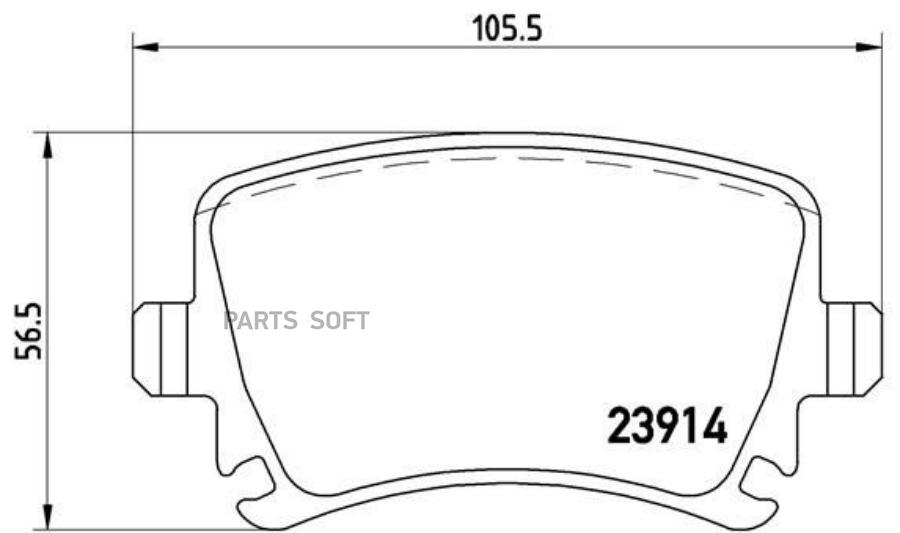 

Колодки дисковые задние xtra audi a4/a6,vw golf v,skoda oktavia 03> P85073x