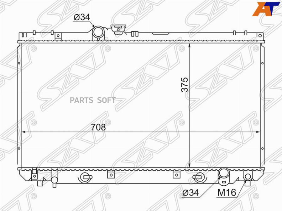 

Радиатор Toyota Altezza/Lexus Is200/Is300 1Gfe/2Jzge 98-05 Sat Арт. Ty00055