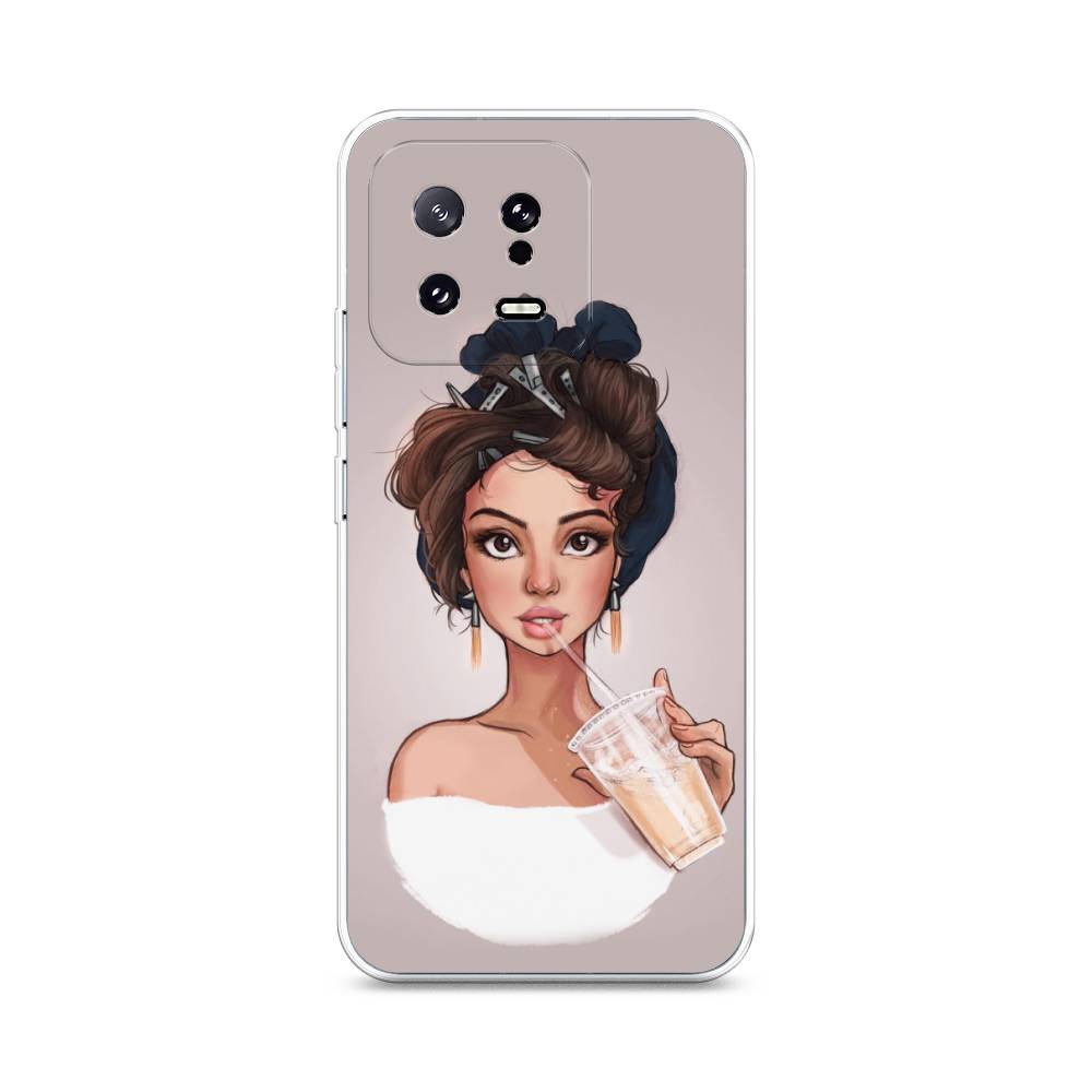 

Чехол на Xiaomi 13 5G "Девушка с фраппе", Серый, 317250-6