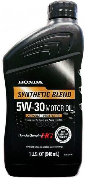 

Моторное масло Honda полусинтетическое 5w30 Api Sn Ilsac Gf-5 Usa 0,946л