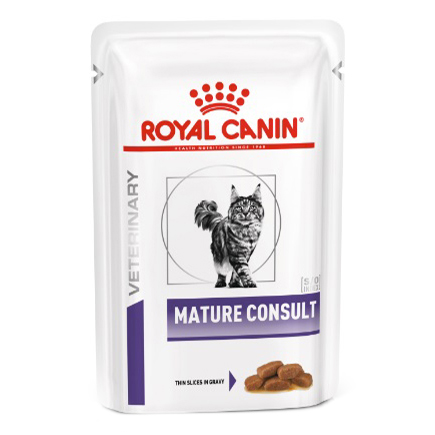 

Влажный корм для кошек Royal Canin Mature Consult, для пожилых, 85 г, Veterinary Care Nutrition Mature Consult