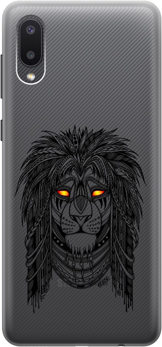 

Силиконовый чехол на Samsung Galaxy A02 "Grand Leo" прозрачный, Прозрачный;красный, 679