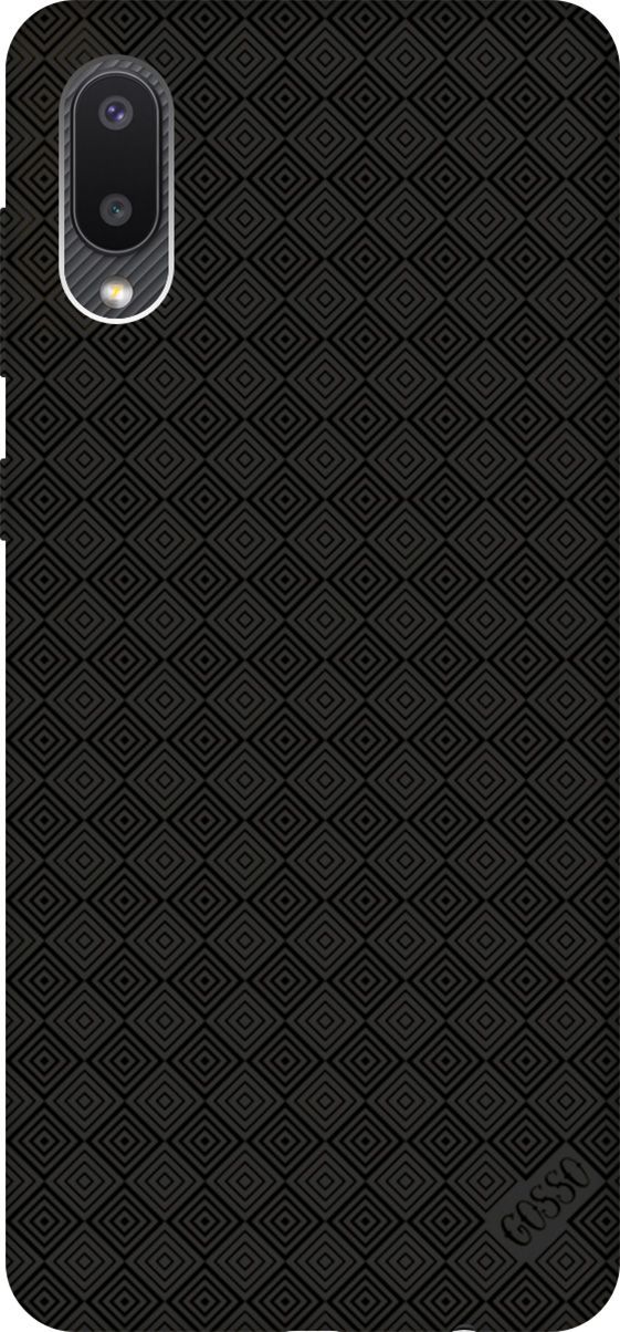 

Матовый чехол на Samsung Galaxy A02 "Magic Squares" черный, 609