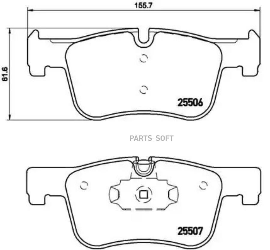 

Тормозные колодки brembo p06070