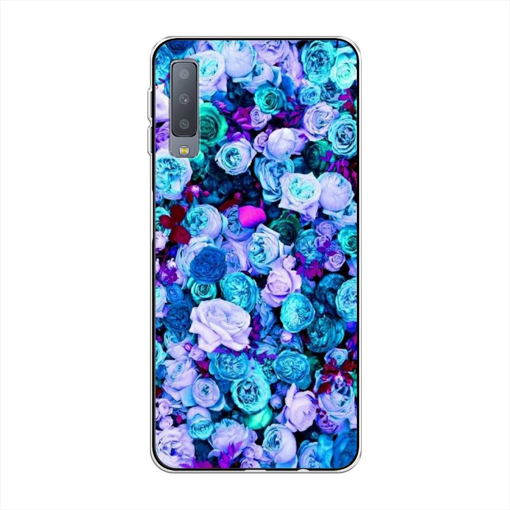 

Чехол на Samsung Galaxy A7 2018 "Цветочный ковер", Фиолетовый, 26750-2