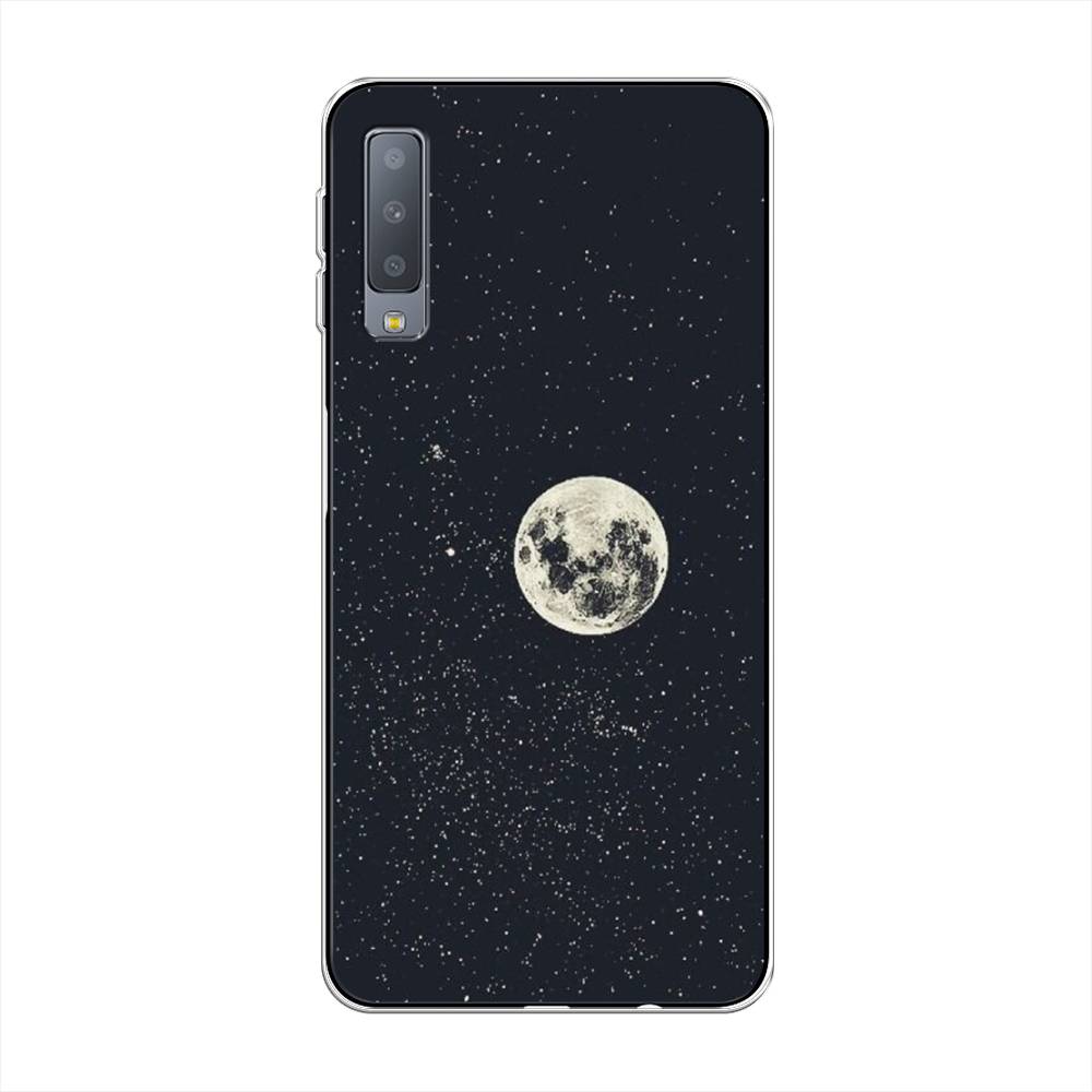 

Чехол на Samsung Galaxy A7 2018 "Полнолуние", Красный, 26750-2