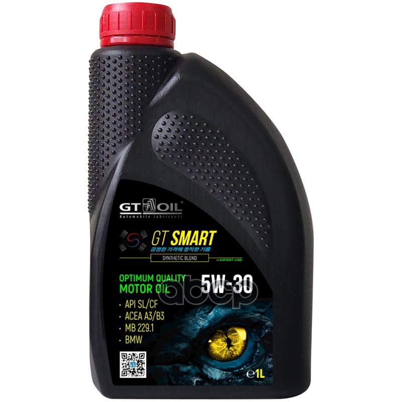 фото Gt oil моторное масло gt oil smart 5w-30 полусинтетическое 1 л 8809059408827