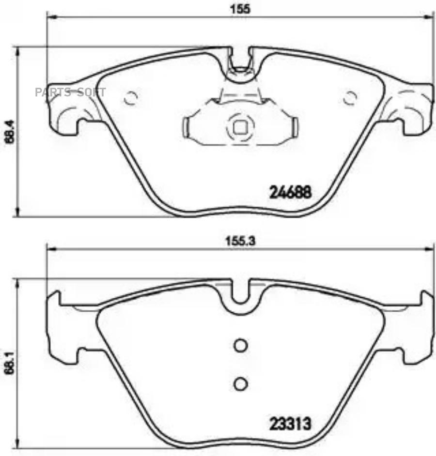 

Тормозные колодки brembo передние p06074