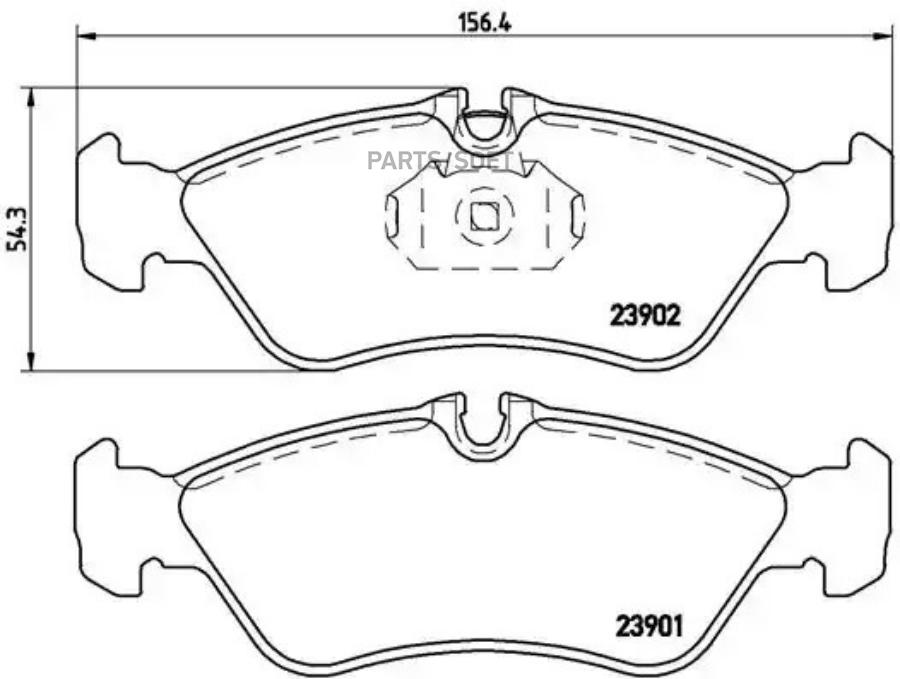 

Тормозные колодки brembo задние p50082