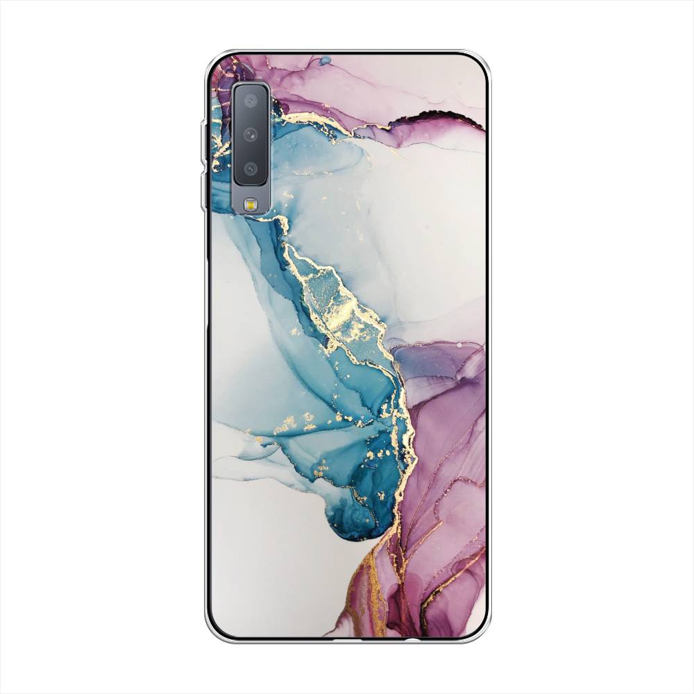 

Чехол на Samsung Galaxy A7 2018 "Розовые разводы рисунок", 26750-3