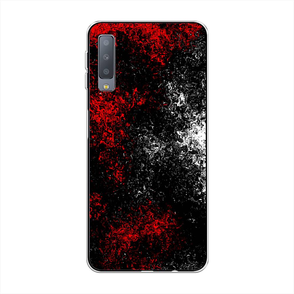 

Чехол на Samsung Galaxy A7 2018 "Монотипия", Красный;черный;белый, 26750-3