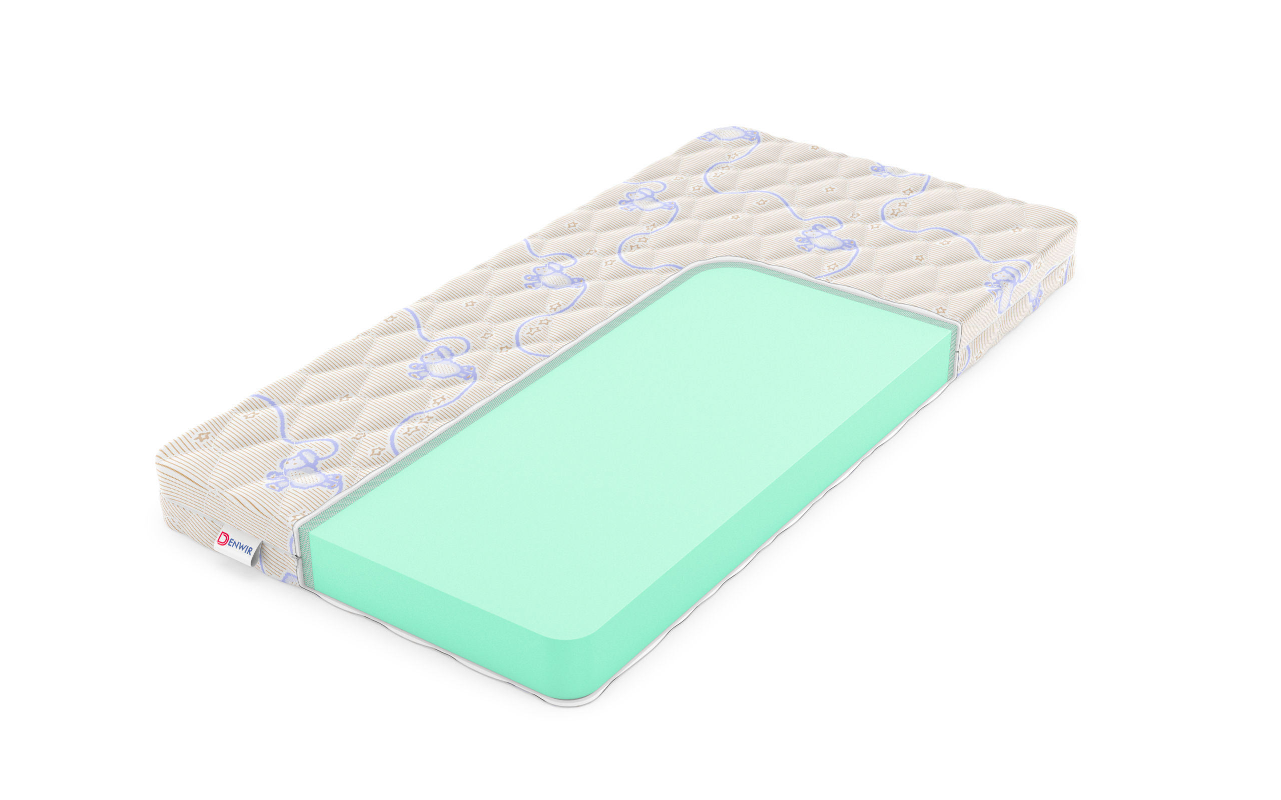 

Матрас Denwir Baby Springless Eco Foam 10 70х160, Бежевый;белый;серый;серебристый, Baby Springless Eco Foam 10