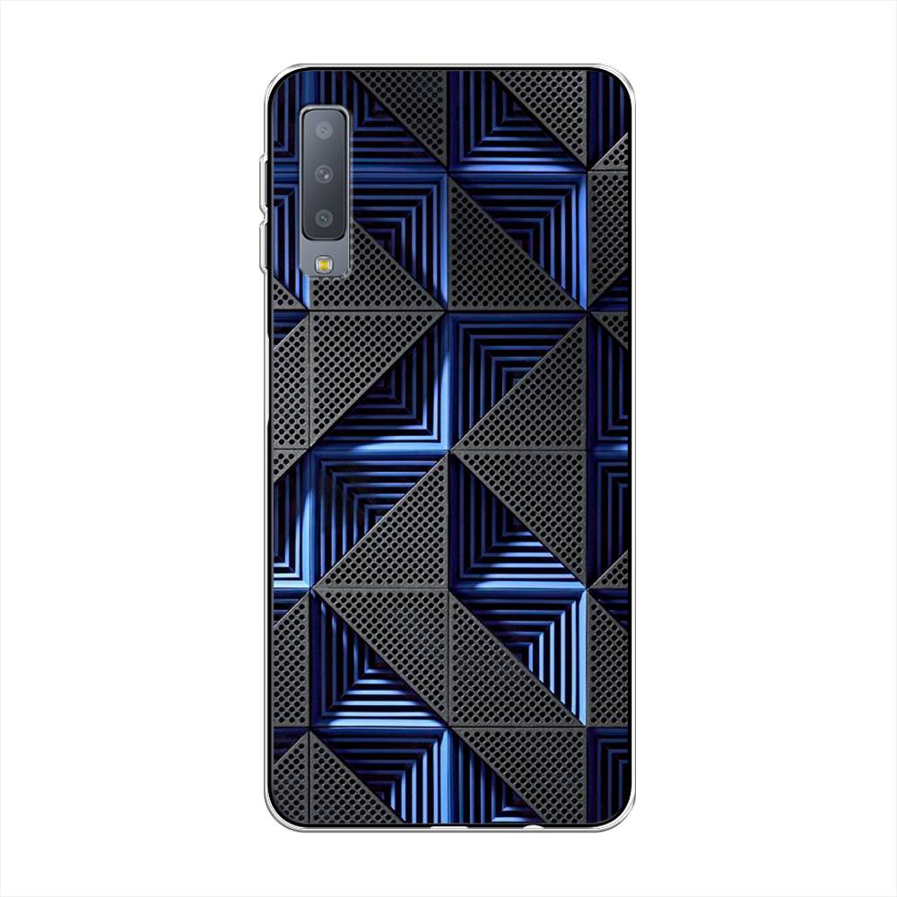 

Чехол на Samsung Galaxy A7 2018 "IBM", Серый;синий, 26750-3