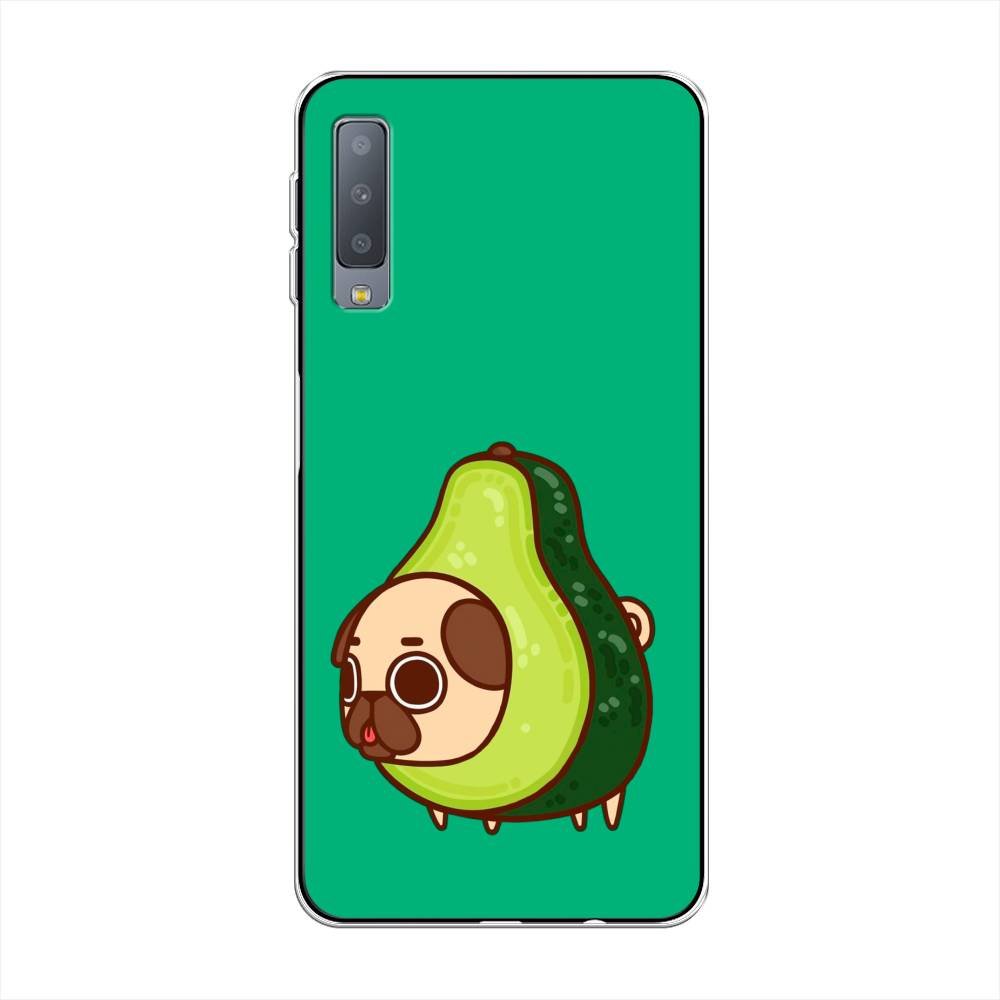 

Чехол на Samsung Galaxy A7 2018 "Мопс авокадик", Зеленый, 26750-1