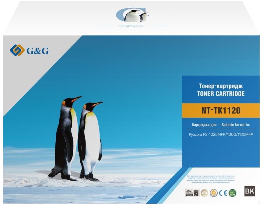 

Тонер-картридж для лазерного принтера G&G NT-TK1120 (A0GG1KNTTK1120) черный, совместимый, NT-TK1120