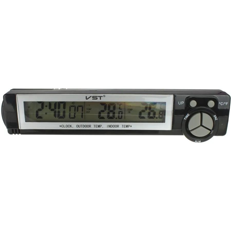 

Термометр с часами VST-7043 1 дисплей, авто 2AG13