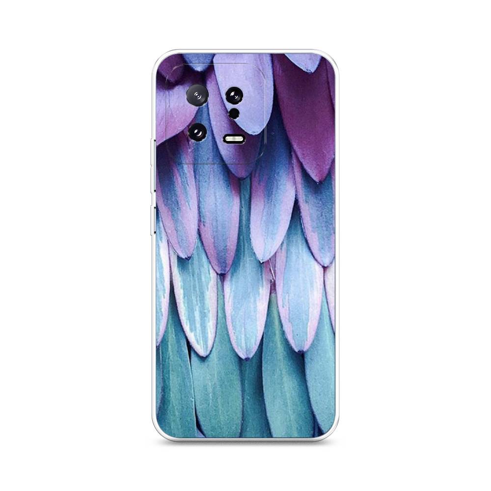 

Чехол на Xiaomi 13 5G "Синее перо", Фиолетовый;голубой, 317250-3