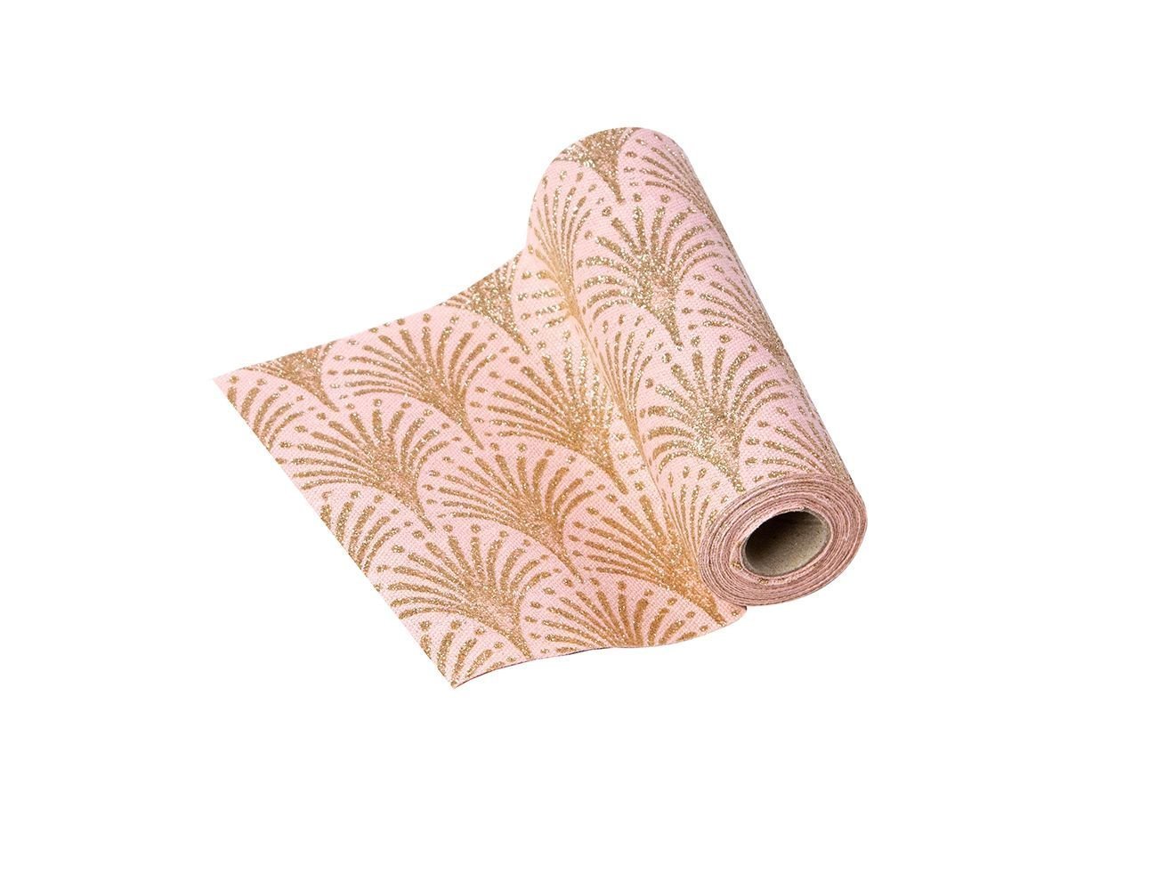 Лента для декорирования Романтичная экзотика - пальмы, розовая, 14х270см