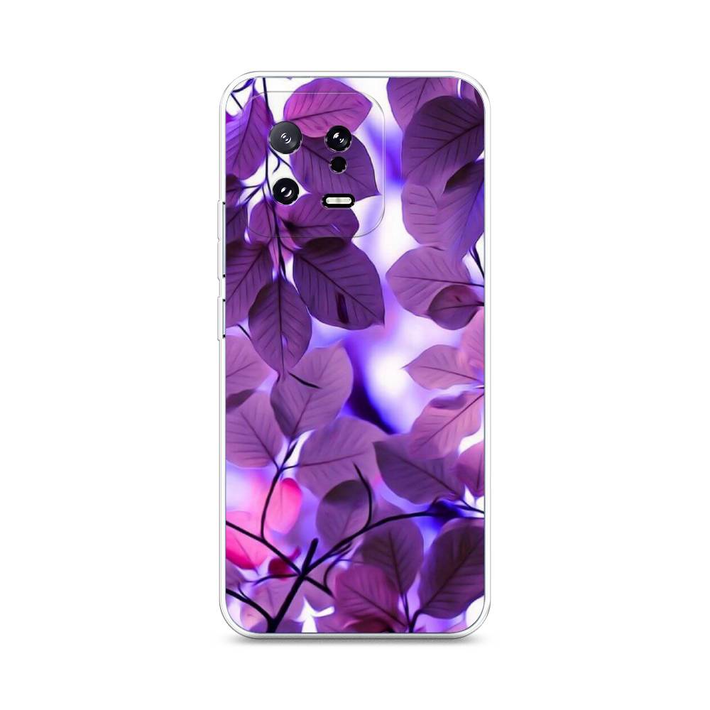 

Чехол на Xiaomi 13 5G "Сиреневые листики", Фиолетовый;голубой, 317250-2