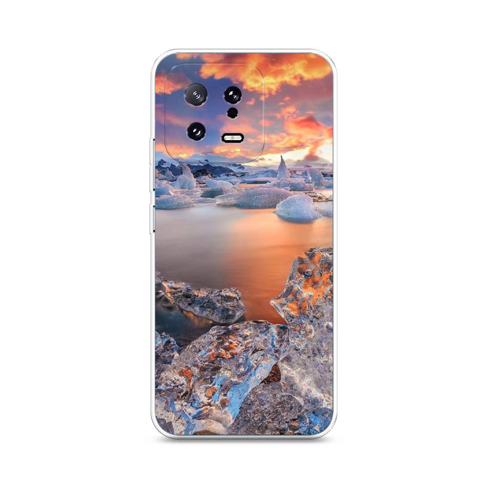 

Чехол на Xiaomi 13 5G "Ледники", Синий;оранжевый, 317250-2