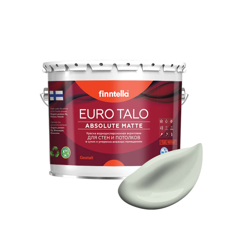 

Краска EURO TALO, цвет PINNATTU, 2,7л, Зеленый, экстраматовая EURO TALO FlatMatte для гостиной и спальни