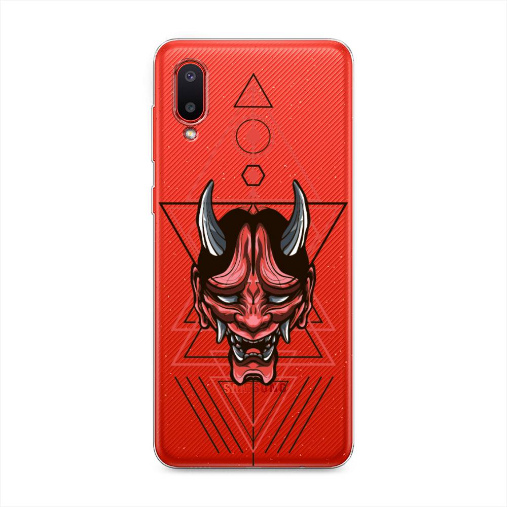

Чехол на Samsung Galaxy A02 "Hanya Oni mask", Серый;красный;черный, 2102550-4