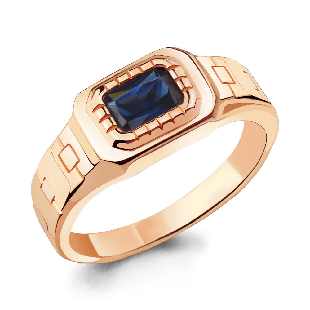 

Кольцо из серебра с сапфиром искусственным Aquamarine Aquamarine 68432Н_925_з р. 19, 68432Н_925_з