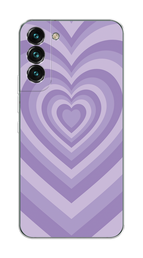

Чехол на Samsung Galaxy S22 Plus "Violet heart latte", Фиолетовый, 2103950-1