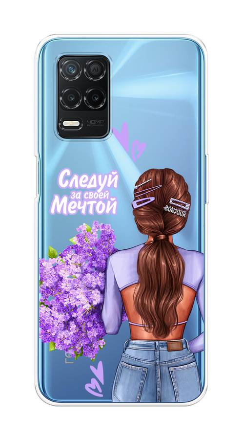 

Чехол на Realme 8 5G/Narzo 30 5G "Следуй за своей мечтой", Фиолетовый;коричневый, 257150-1