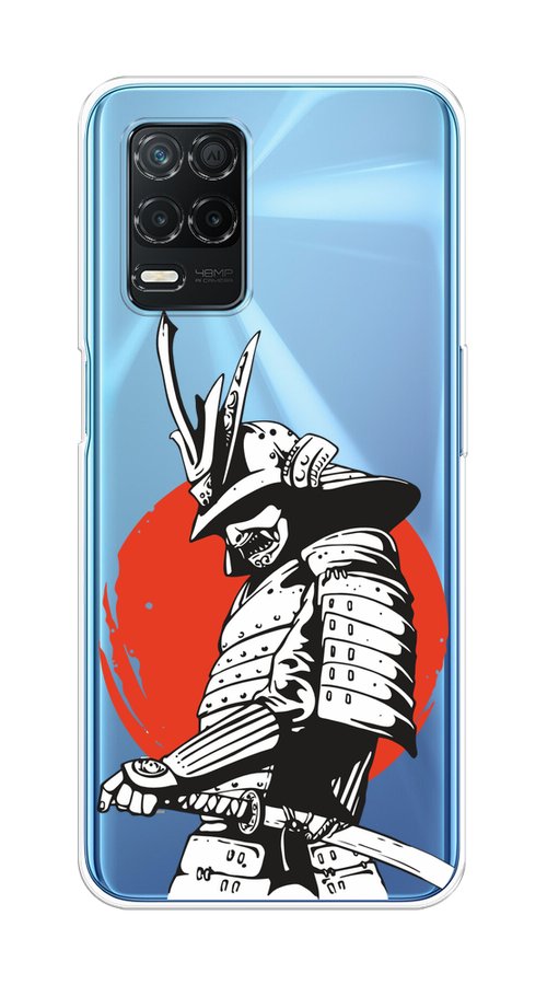 

Чехол на Realme 8 5G/Narzo 30 5G "Самурай с катаной", Черный;красный;белый, 257150-1