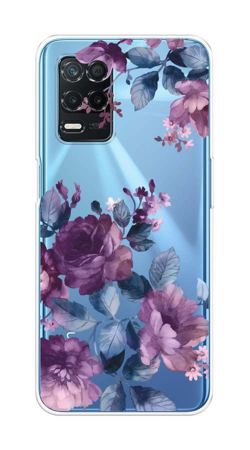 

Чехол на Realme 8 5G/Narzo 30 5G "Purple Blossoms", Синий;фиолетовый, 257150-1