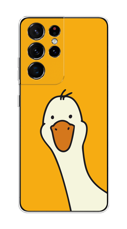 

Чехол на Samsung Galaxy S21 Ultra "Утка на желтом фоне", 2102250-1