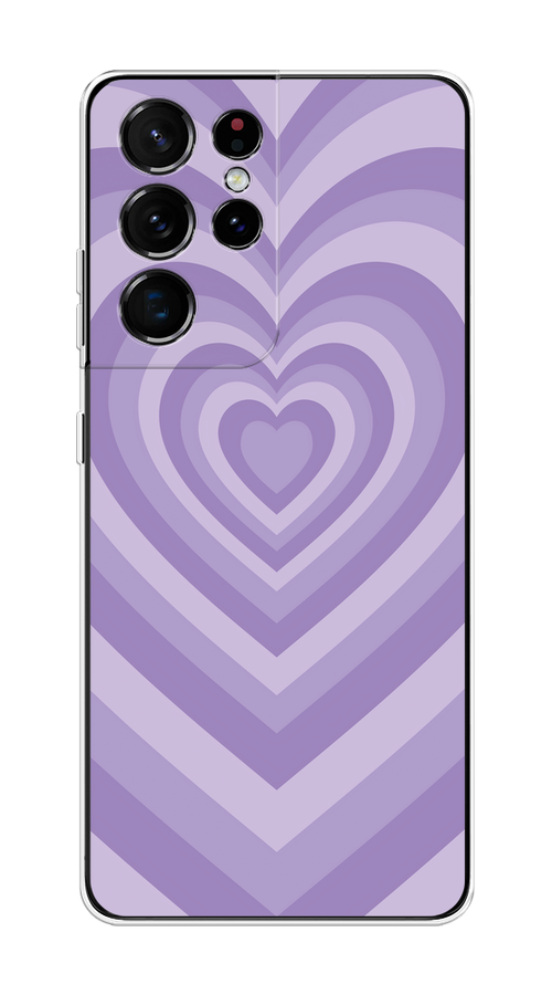 

Чехол на Samsung Galaxy S21 Ultra "Violet heart latte", Фиолетовый, 2102250-1