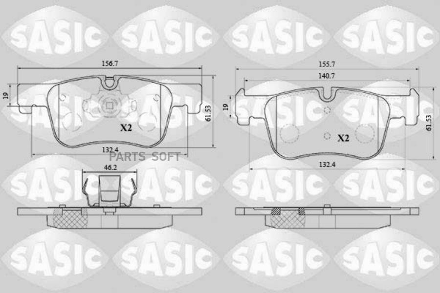 Тормозные колодки SASIC дисковые 6216200 5550₽