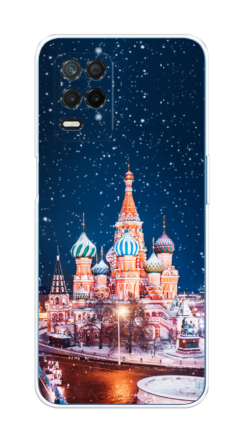 

Чехол на Realme 8 5G/Narzo 30 5G "Москва 1", Коричневый;синий;белый, 257150-1