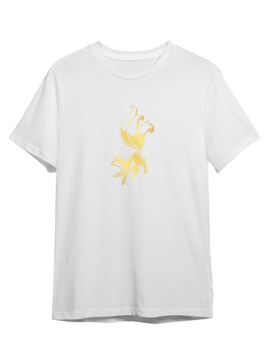 

Футболка унисекс СувенирShop Лиса/Золото/Golden Fox 1ZG белая 3XL, "Лиса/Золото/Golden Fox" 1ZG