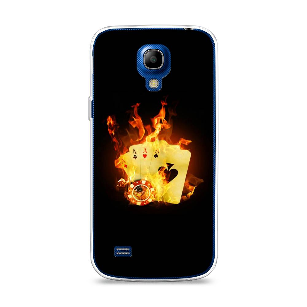 

Чехол Awog на Samsung Galaxy S4 mini / Самсунг S4 mini "Горящие карты", Черный;оранжевый, 24050-9