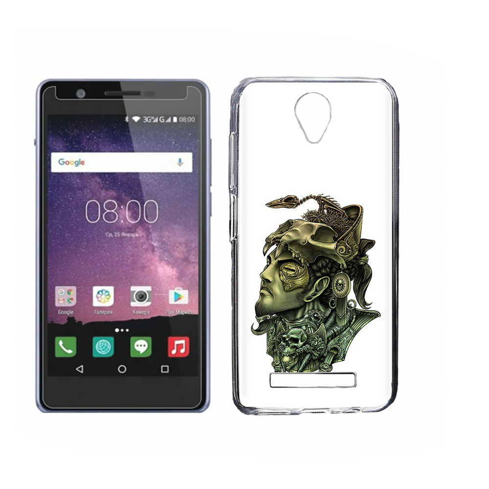 

Чехол MyPads Tocco для Philips S318 бронзовый воин, Прозрачный, Tocco