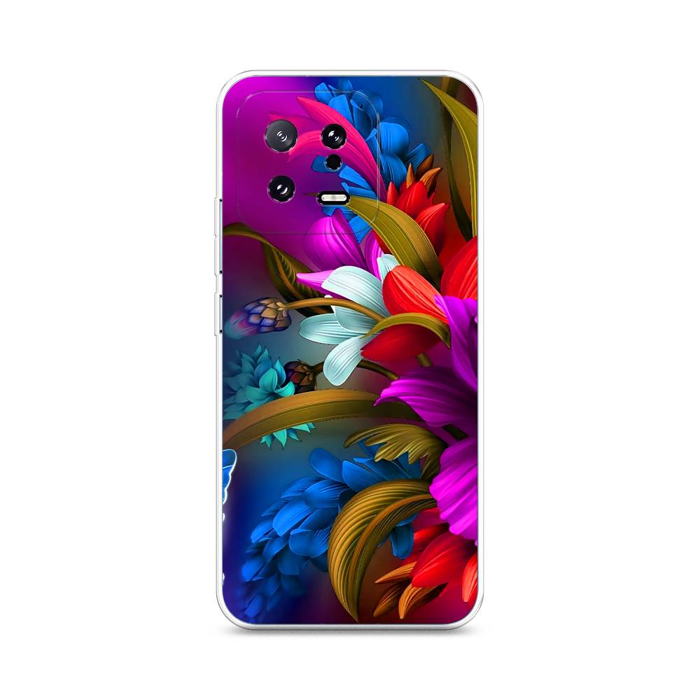 

Чехол на Xiaomi 13 5G "Фантастические цветы", Фиолетовый;красный;синий, 317250-2
