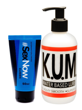 Купить Набор крем-смазка K.U.M. 250 мл и гель-лубрикант #Sexnow Classic 50 мл на водной основе