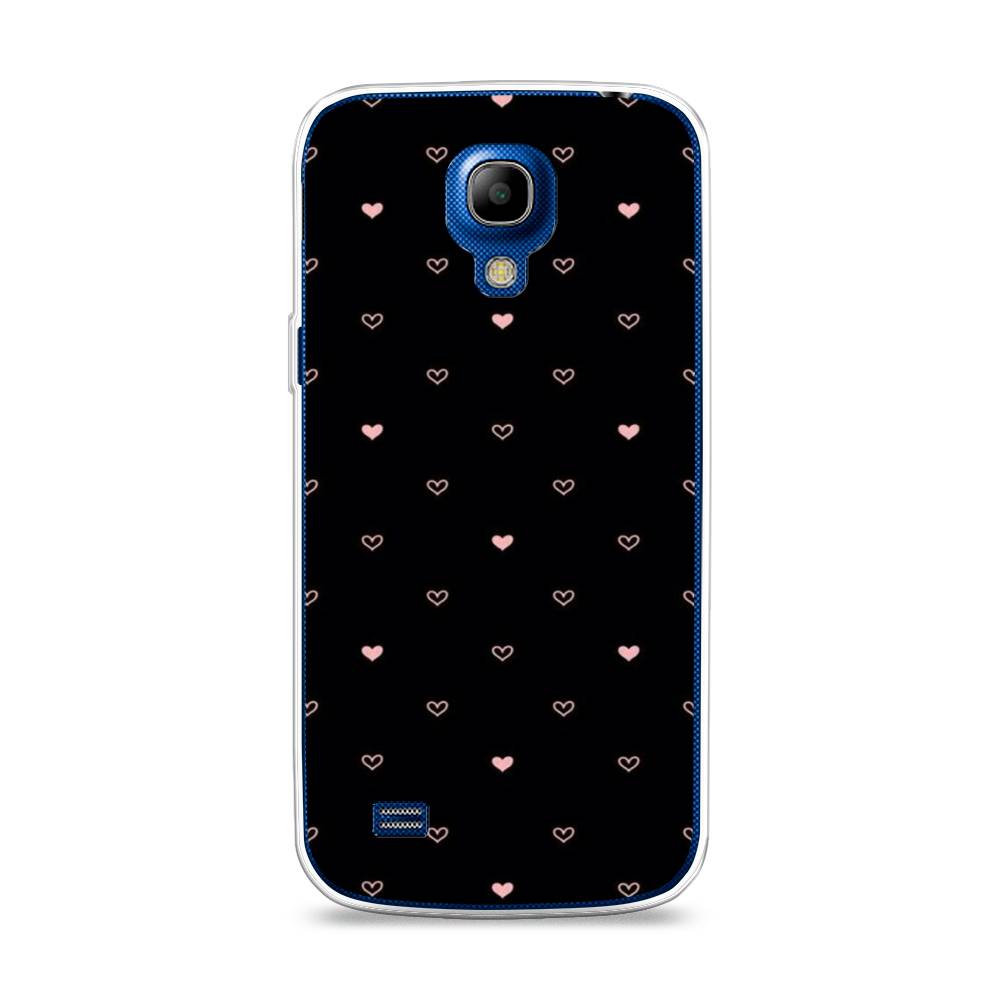 

Чехол Awog на Samsung Galaxy S4 mini / Самсунг S4 mini "Черный фон и сердечки", Розовый;серый;черный, 24050-3