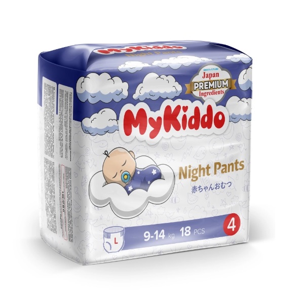 Подгузники MyKiddo Night L (9-14 кг) 18 шт