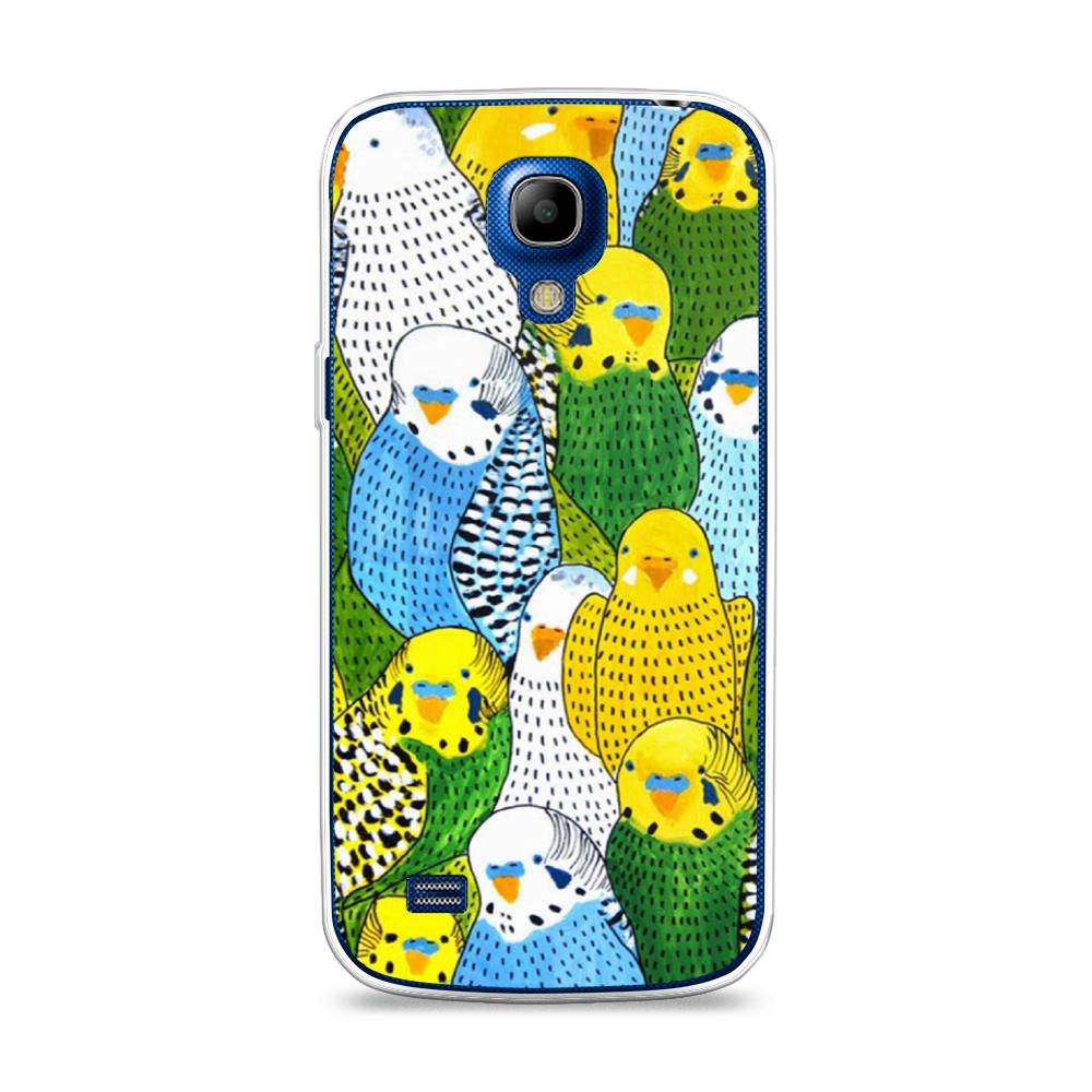 

Чехол Awog на Samsung Galaxy S4 mini / Самсунг S4 mini "Попугаи", Желтый;зеленый;голубой, 24050-1