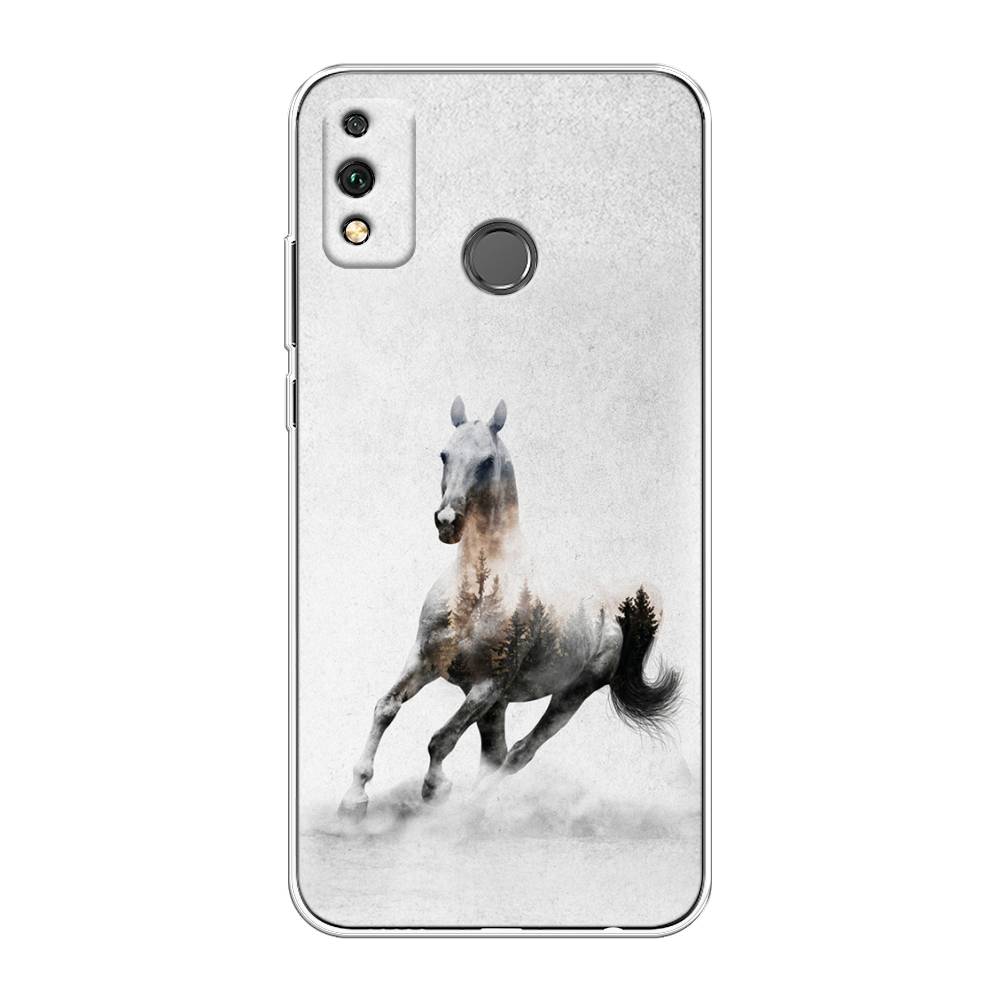 

Чехол Awog на Honor 9X Lite "Лошадь лес", Серый;черный, 6104250-2