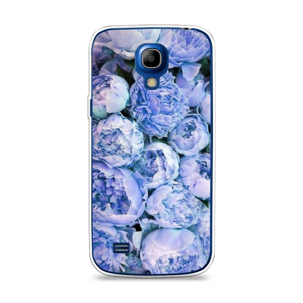 

Чехол Awog на Samsung Galaxy S4 mini / Самсунг S4 mini "Пионы голубые", Голубой, 24050-8